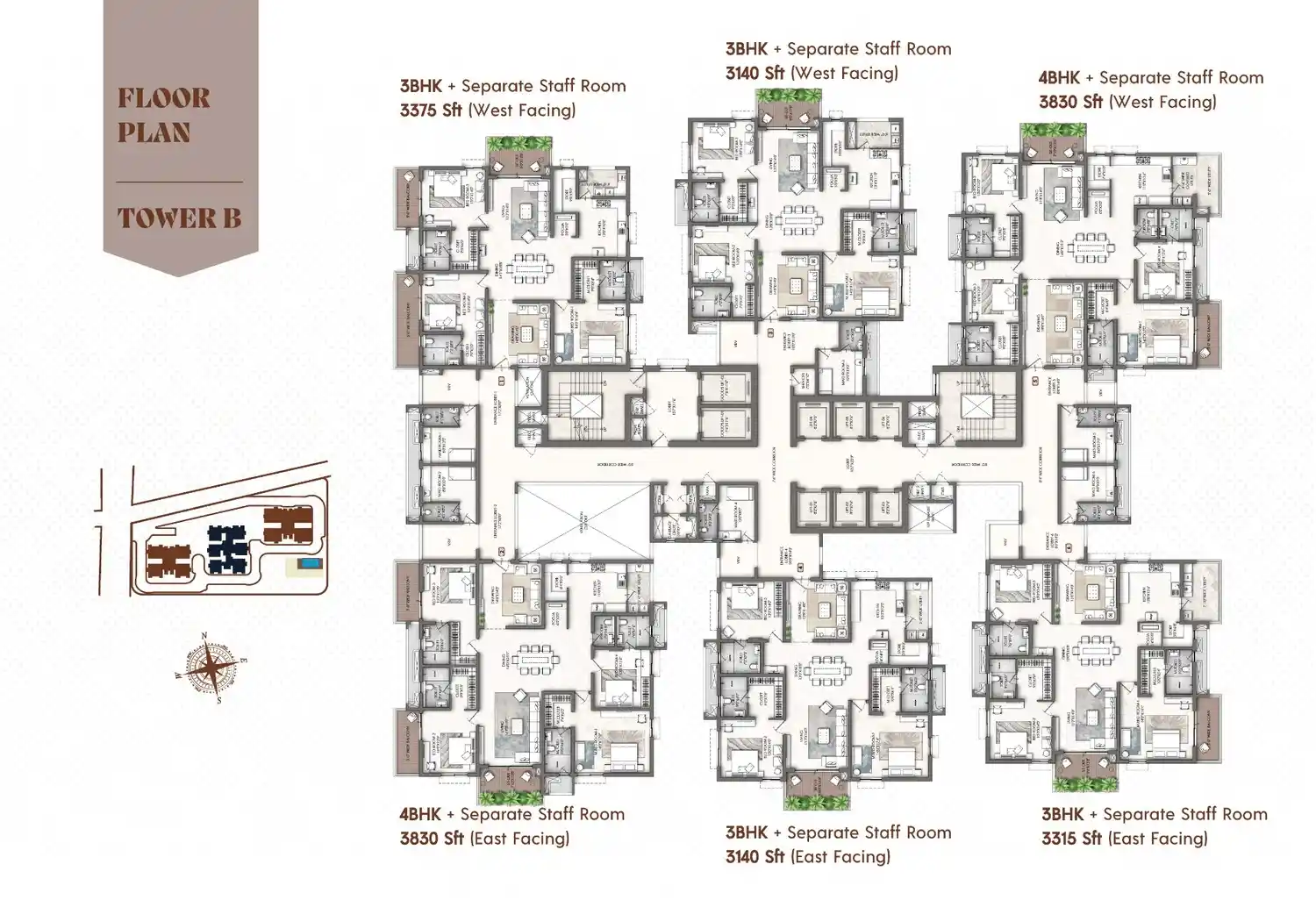 2 BHK Floor Plan - Godrej Sector 128 Noida