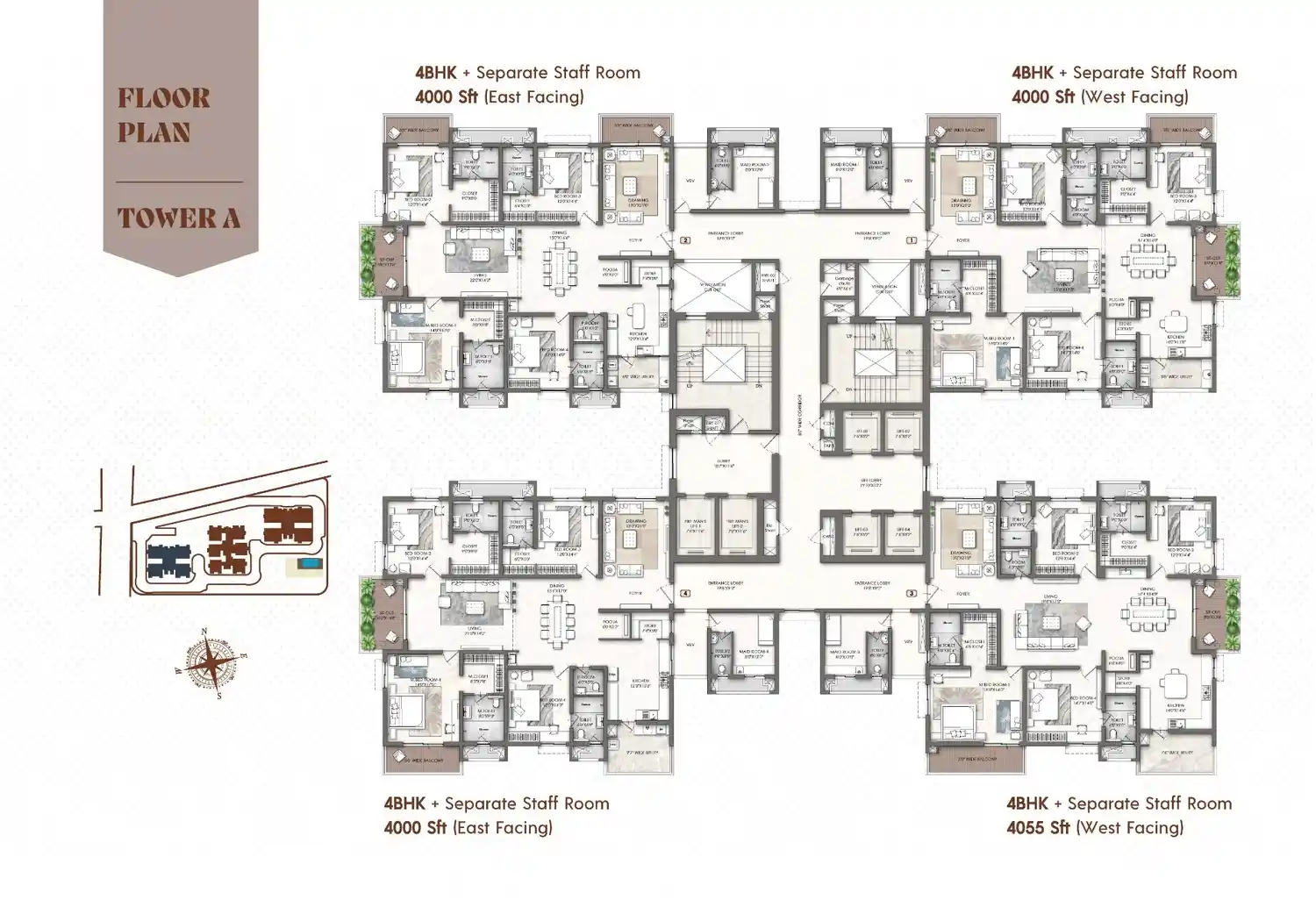 3 BHK floor plan Suraksha Group Wish Town Noida